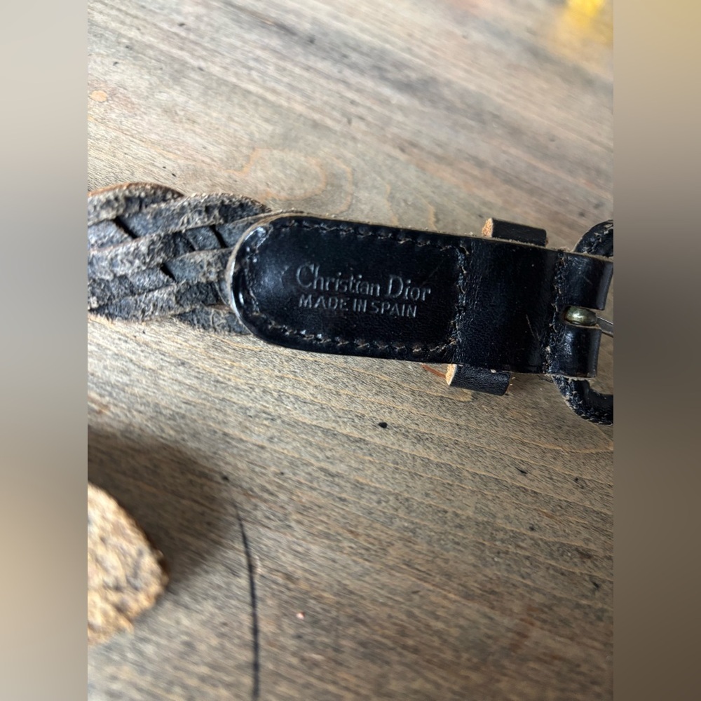 Christian Dior Vintage Leather Braided Belt - Picture 4 of 5